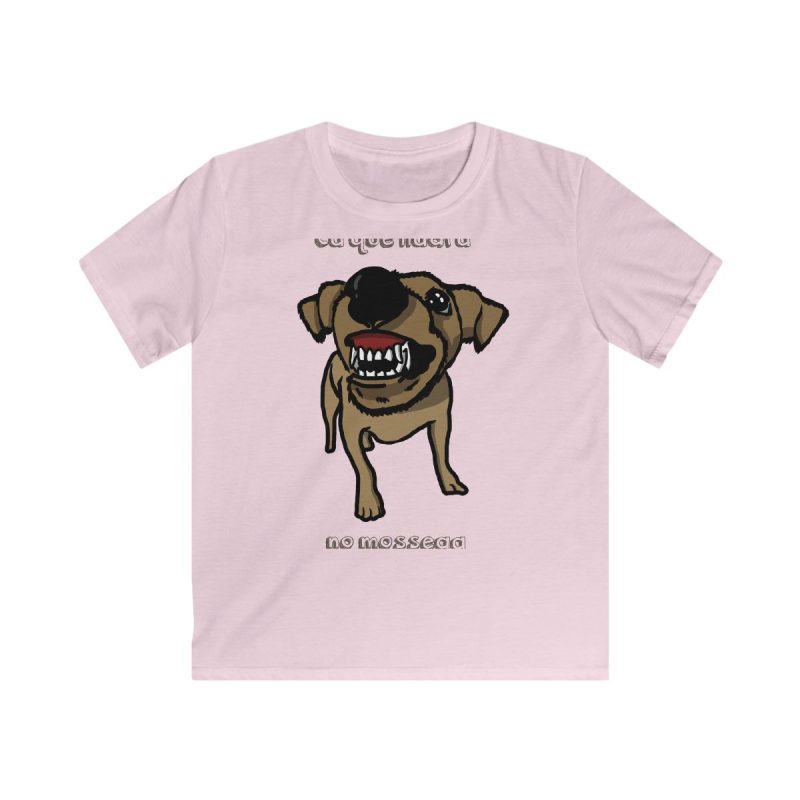 Camiseta infantil Softstyle - Rosa claro - Camiseta «Ca que ladra no mossega»