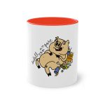 Taza bicolor - Rojo - Camiseta «Sadoll com porc» Taza bicolor - Rojo - Camiseta «Sadoll com porc»
