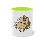 Taza bicolor - Verde claro - Camiseta «Sadoll com porc» Taza bicolor - Verde claro - Camiseta «Sadoll com porc»