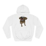 Sudadera universitaria - Blanco artico - Camiseta «Ca que ladra no mossega»