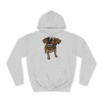 Sudadera universitaria - Gris jaspeado claro - Camiseta «Ca que ladra no mossega»