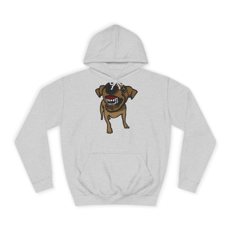 Sudadera universitaria - Gris jaspeado claro - Camiseta «Ca que ladra no mossega»