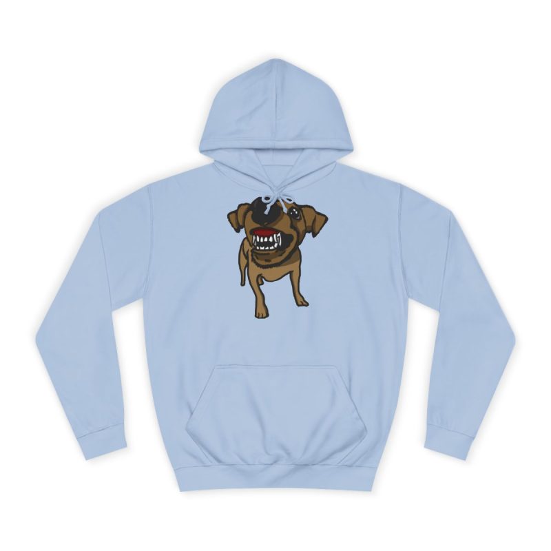 Sudadera universitaria - Azul cielo - Camiseta «Ca que ladra no mossega»