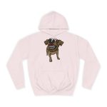 Sudadera universitaria - Rosa bebe - Camiseta «Ca que ladra no mossega»