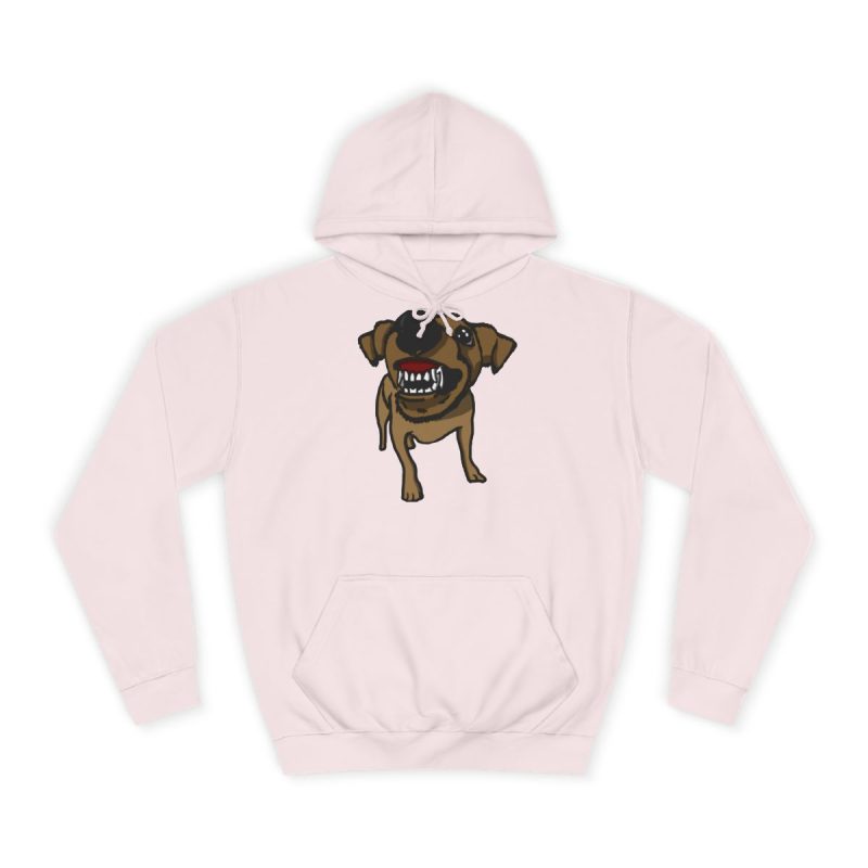 Sudadera universitaria - Rosa bebe - Camiseta «Ca que ladra no mossega»
