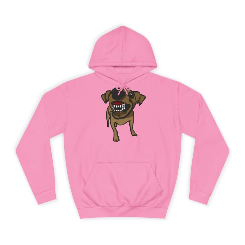 Sudadera universitaria - Rosa algodon de azucar - Camiseta «Ca que ladra no mossega»