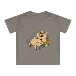 Camiseta de bebe - Gris jaspeado melange - Camiseta «Sadoll com porc»