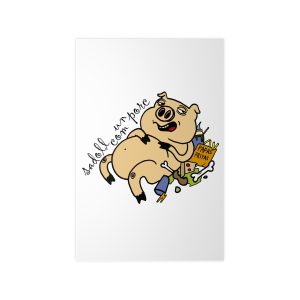 Poster en papel fotografico - Camiseta «Sadoll com porc»