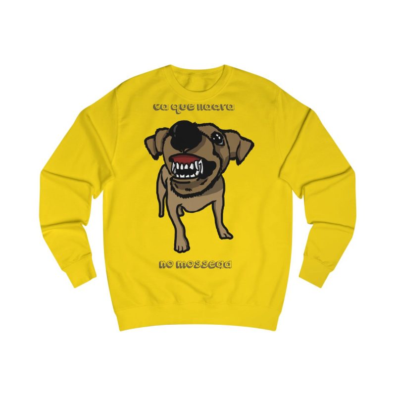 Sudadera clasica - Amarillo sol - Camiseta «Ca que ladra no mossega»