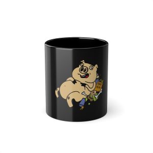 Taza negra 325 ml - Negro - Camiseta «Sadoll com porc»