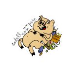 Pegatinas de vinilo troqueladas - Camiseta «Sadoll com porc»