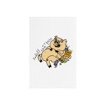 Cartel de metacrilato con soporte - Camiseta «Sadoll com porc»