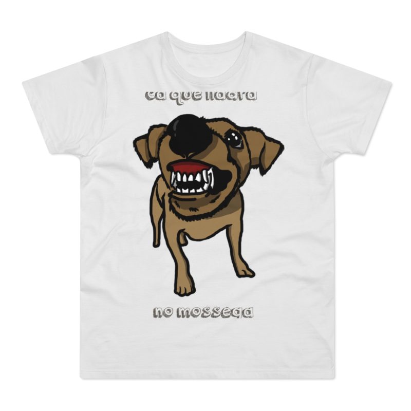 Camiseta hombre punto liso - Blanco - Camiseta «Ca que ladra no mossega»