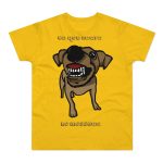 Camiseta hombre punto liso - Amarillo dorado - Camiseta «Ca que ladra no mossega»