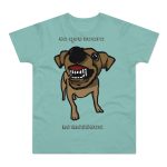 Camiseta hombre punto liso - Verde menta - Camiseta «Ca que ladra no mossega»
