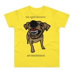 Camiseta hombre punto liso - Amarillo solar - Camiseta «Ca que ladra no mossega»