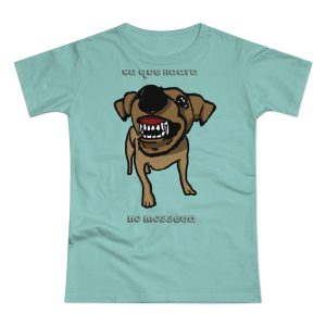 Camiseta mujer punto liso - Verde menta - Camiseta «Ca que ladra no mossega»