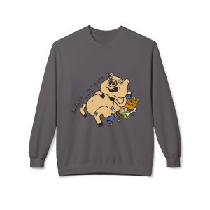 Sudadera Softstyle cuello redondo - Gris marengo - Camiseta «Sadoll com porc»