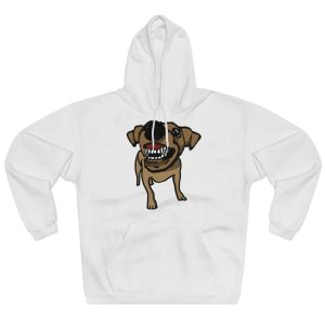 Sudadera con capucha cerrada - Blanco - Camiseta «Ca que ladra no mossega»