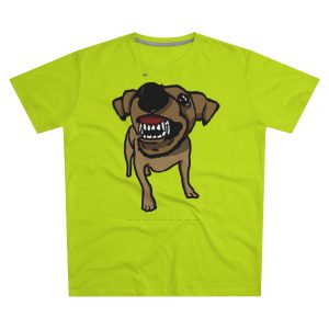 Camiseta hombre corte moderno - Verde lima - Camiseta «Ca que ladra no mossega»