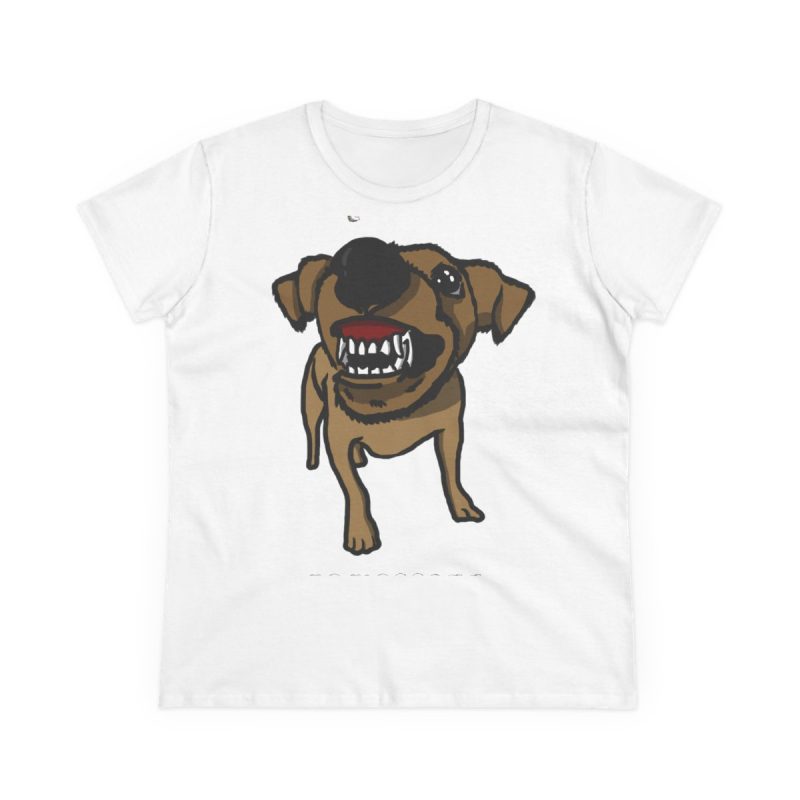 Camiseta mujer algodon medio - Blanco - Camiseta «Ca que ladra no mossega»