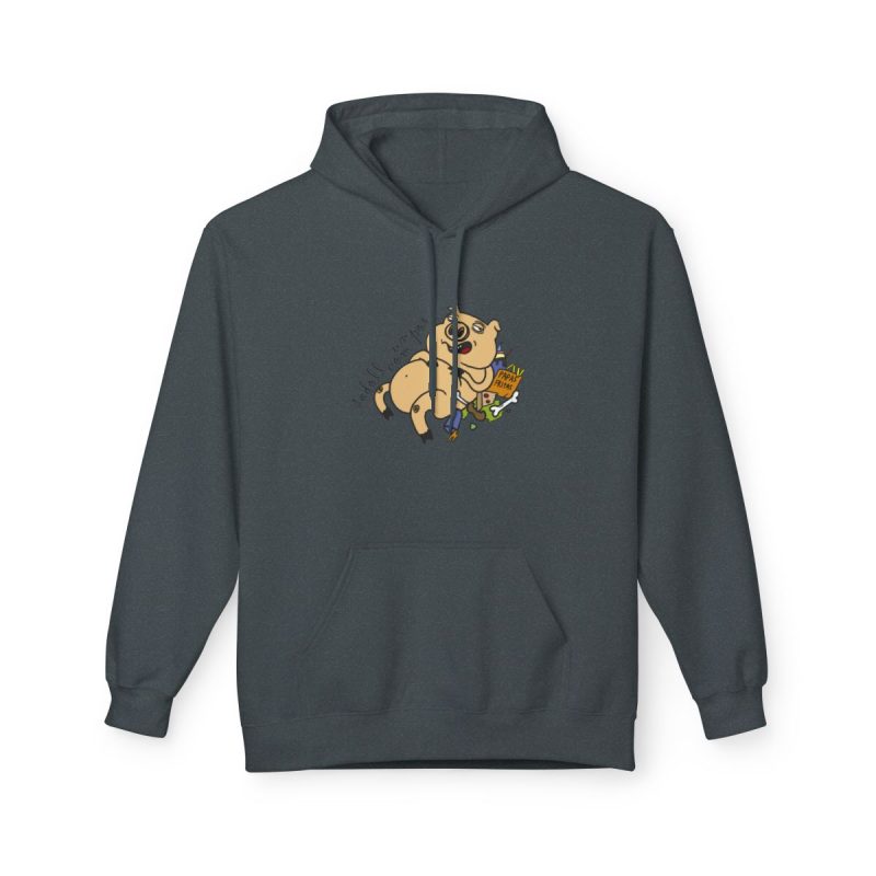 Sudadera Softstyle con capucha - Gris oscuro jaspeado - Camiseta «Sadoll com porc»