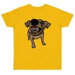 Camiseta punto liso - Amarillo dorado - Camiseta «Ca que ladra no mossega»