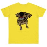 Camiseta punto liso - Amarillo solar - Camiseta «Ca que ladra no mossega»