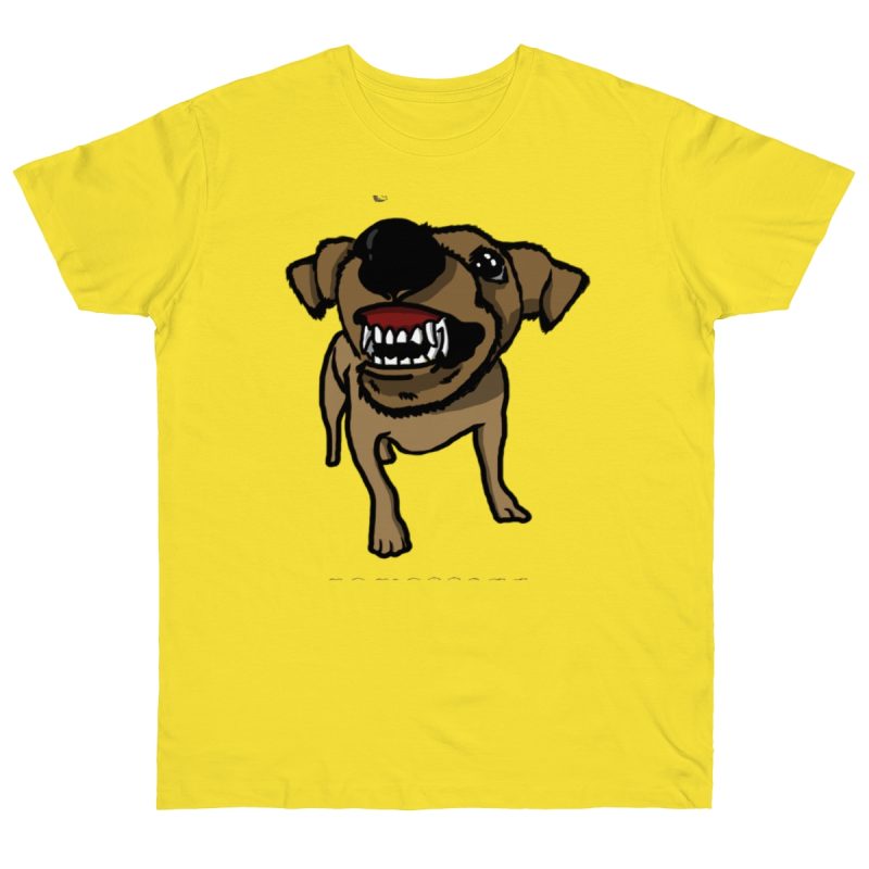 Camiseta punto liso - Amarillo solar - Camiseta «Ca que ladra no mossega»