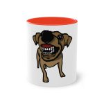Taza bicolor - Rojo - Camiseta «Ca que ladra no mossega» Taza bicolor - Rojo - Camiseta «Ca que ladra no mossega»