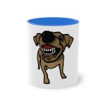 Taza bicolor - Azul Cambridge - Camiseta «Ca que ladra no mossega» Taza bicolor - Azul Cambridge - Camiseta «Ca que ladra no mossega»