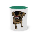 Taza bicolor - Verde oscuro - Camiseta «Ca que ladra no mossega» Taza bicolor - Verde oscuro - Camiseta «Ca que ladra no mossega»