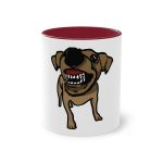 Taza bicolor - Granate - Camiseta «Ca que ladra no mossega» Taza bicolor - Granate - Camiseta «Ca que ladra no mossega»