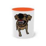 Taza bicolor - Naranja - Camiseta «Ca que ladra no mossega» Taza bicolor - Naranja - Camiseta «Ca que ladra no mossega»