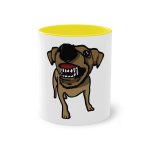 Taza bicolor - Amarillo - Camiseta «Ca que ladra no mossega» Taza bicolor - Amarillo - Camiseta «Ca que ladra no mossega»