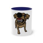 Taza bicolor - Azul oscuro - Camiseta «Ca que ladra no mossega» Taza bicolor - Azul oscuro - Camiseta «Ca que ladra no mossega»