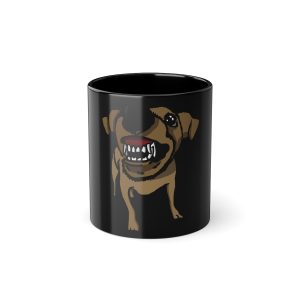 Taza negra 325 ml - Negro - Camiseta «Ca que ladra no mossega»
