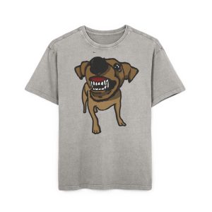 Camiseta oversize lavado acido - Gris asfalto - Camiseta «Ca que ladra no mossega»