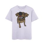 Camiseta oversize lavado acido - Lila suave - Camiseta «Ca que ladra no mossega»