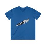 Camiseta hombre entallada cuello de pico - Azul royal - Geneta
