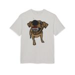 Camiseta oversize gruesa - Gris jaspeado claro - Camiseta «Ca que ladra no mossega»