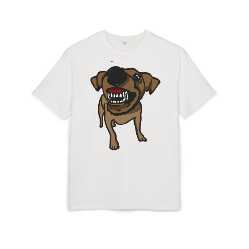 Camiseta oversize gruesa - Blanco puro - Camiseta «Ca que ladra no mossega»