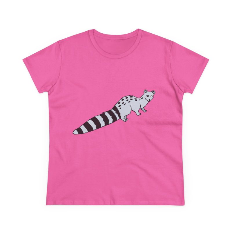 Camiseta mujer algodon medio - Rosa azalea - Geneta