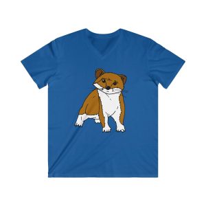 Camiseta hombre entallada cuello de pico - Azul royal - Mostel, sense dir ni mu