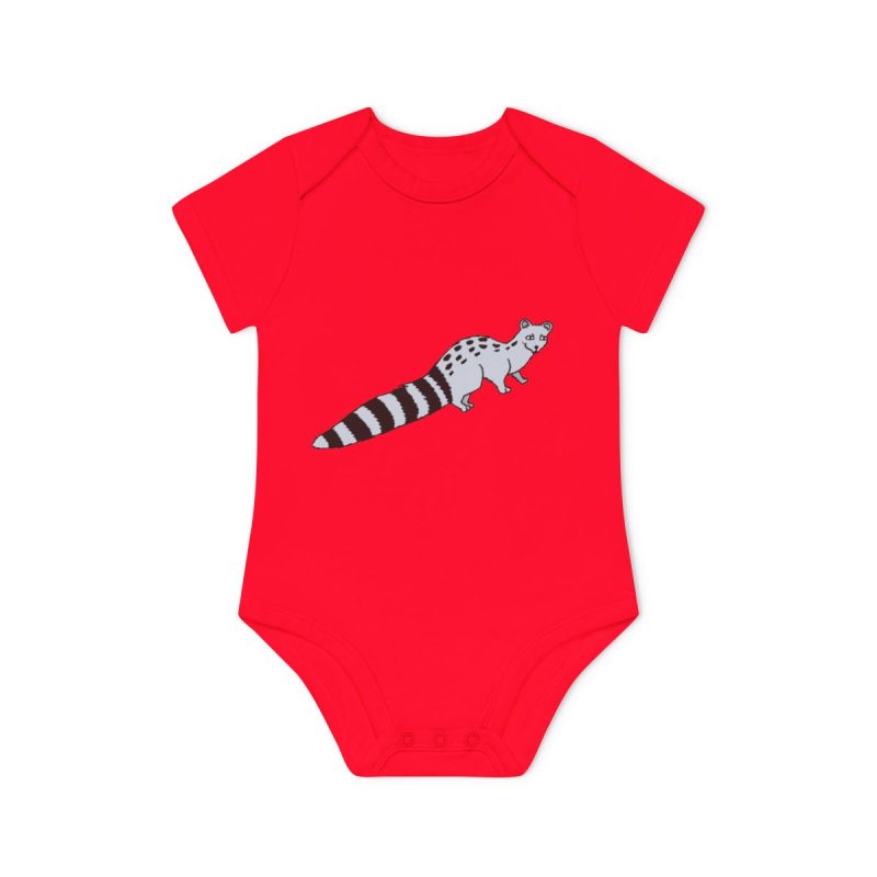 Body bebe manga corta organico - Rojo - Geneta