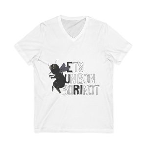 Camiseta cuello de pico - Blanco - Camiseta «Ets un bon borinot»