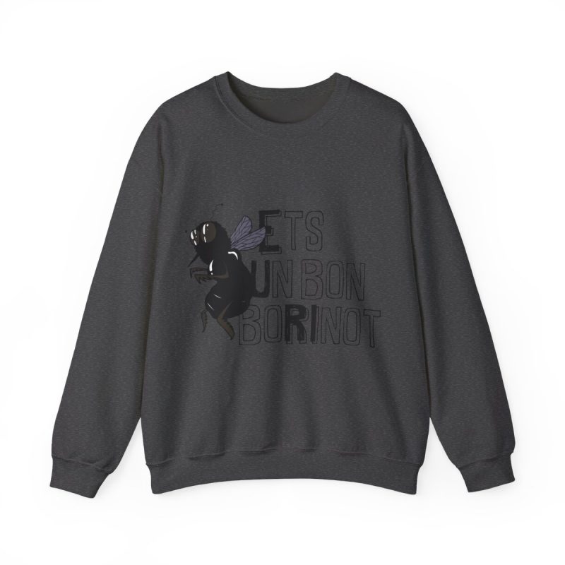 Sudadera cuello redondo - Gris oscuro jaspeado - Camiseta «Ets un bon borinot»