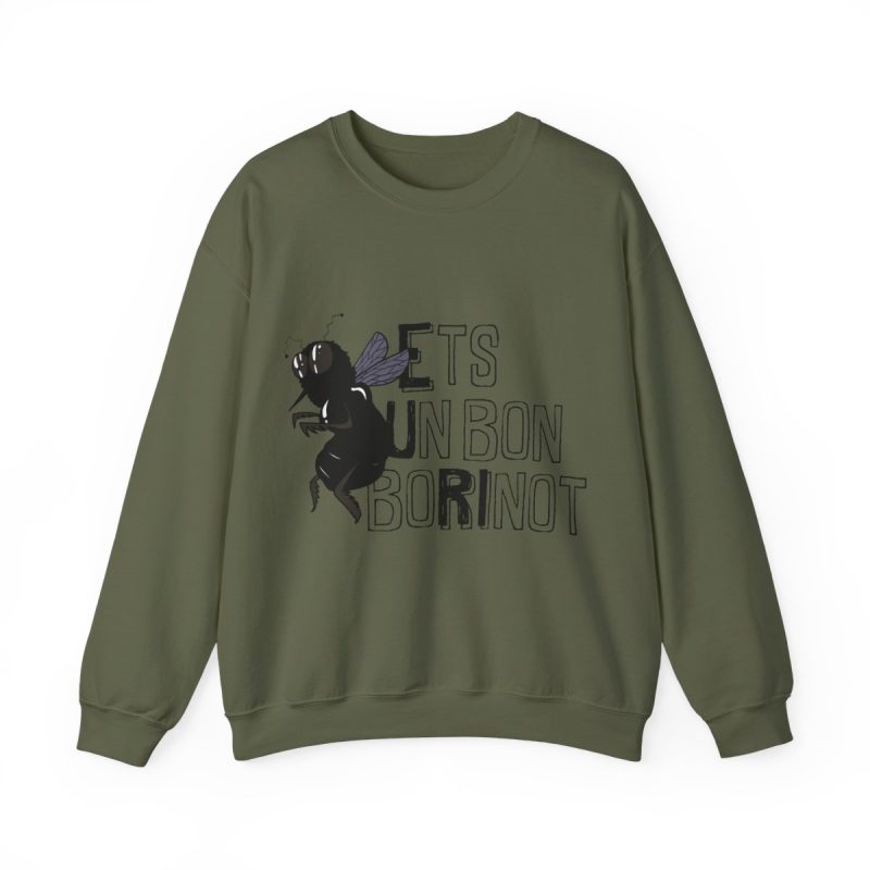 Sudadera cuello redondo - Verde militar - Camiseta «Ets un bon borinot»