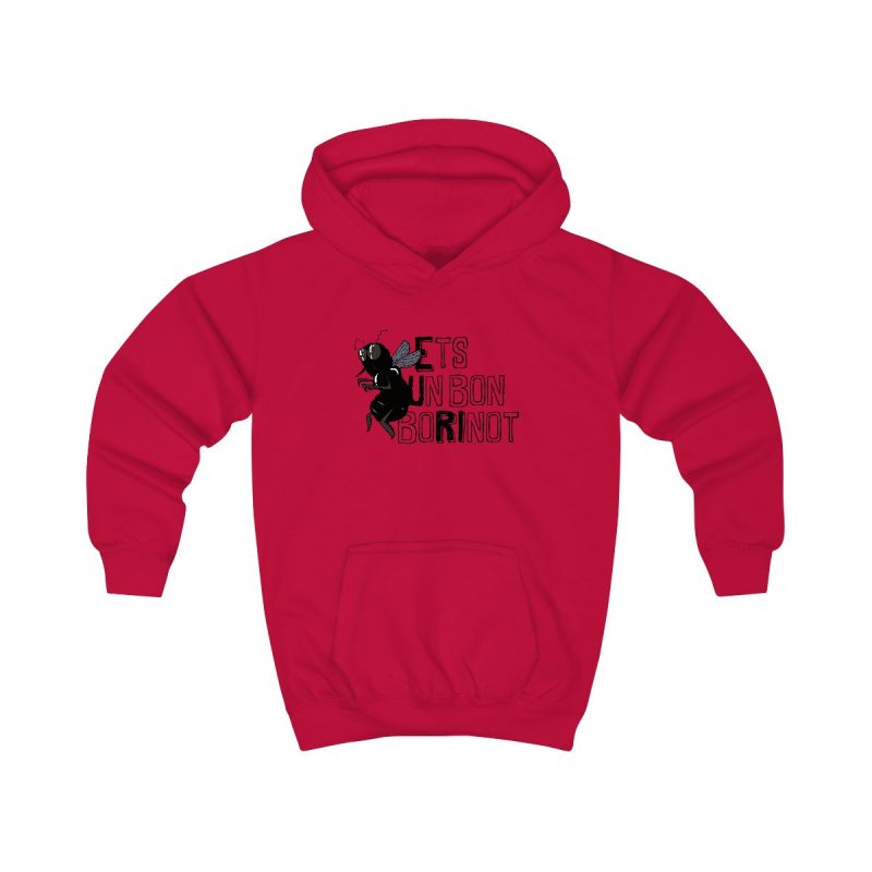 Sudadera con capucha infantil - Rojo fuego - Camiseta «Ets un bon borinot»