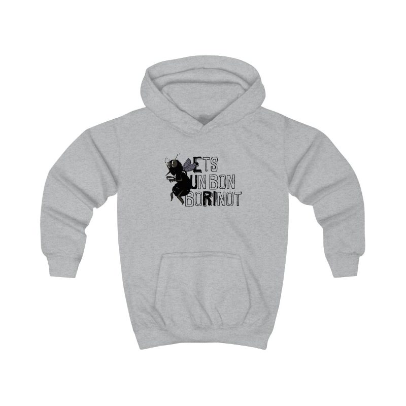 Sudadera con capucha infantil - Gris jaspeado claro - Camiseta «Ets un bon borinot»